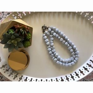Light Blue Chunky Beaded Necklace